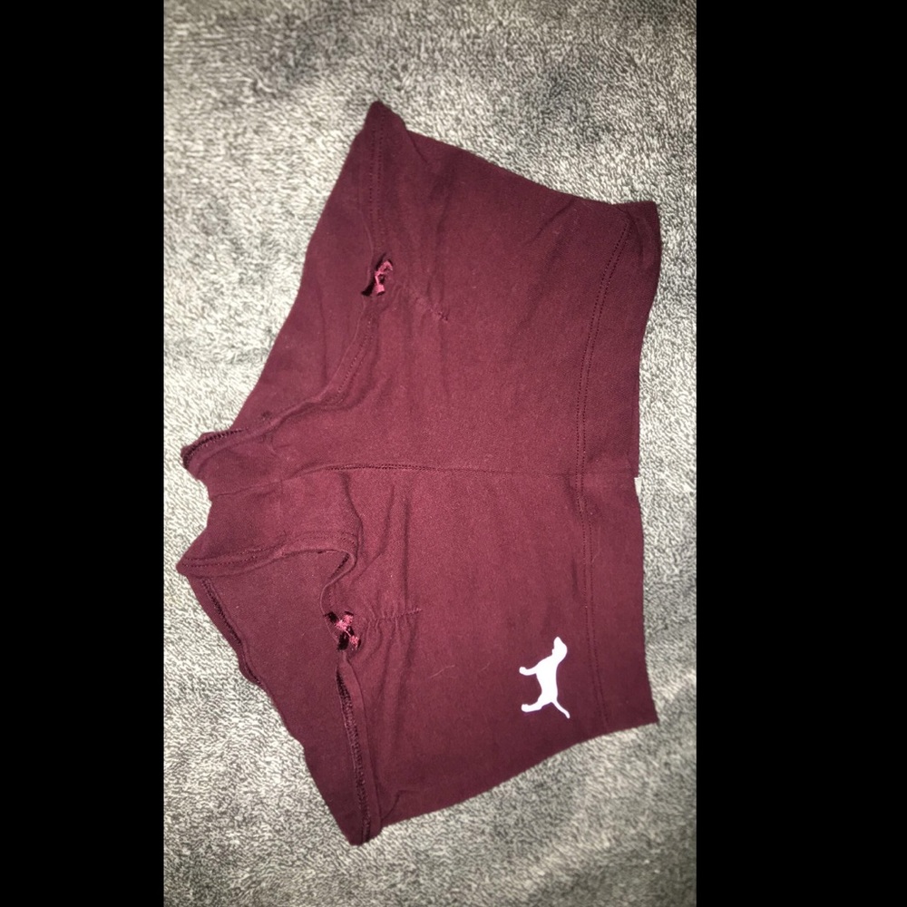 XS PINK VS low rise boy short burgundy